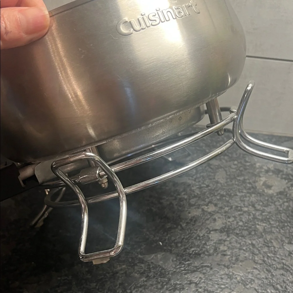 Cuisinart Stainless Steel Fondue Set w/ Colorful Handles set of 8 Possibly new